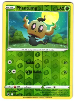 Phantump 016/264 Reverse Holo SWSH08: Fusion Strike Pokemon TCG - Image 1