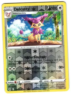 Delcatty 211/264 Reverse Holo SWSH08: Fusion Strike Pokemon TCG - Image 1