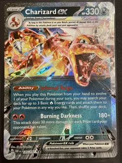 Charizard ex - 125/197 SV03: Obsidian Flames NM Pokemon Card TCG - Image 1