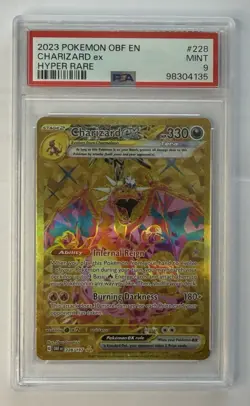 Pokemon TCG Charizard EX Obsidian Flames Card 228/197 PSA 9 - Image 1