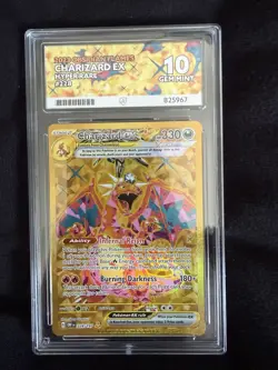 Pokemon TCG Charizard EX Obsidian Flames Hyper Rare Card 228/197 Ace 10 Gem Mint - Image 1