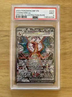 Pokemon TCG Charizard EX Obsidian Flames Holo Card 223/197 PSA 9 MINT - Image 1