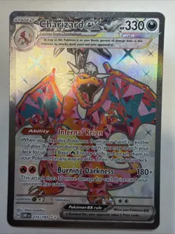 Pokemon TCG Obsidian Flames Charizard EX 215/197 Secret Illustrative Rare - Image 1