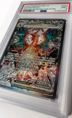 Charizard EX Sv03: Obsidian Flames Holo Pokemon TCG Card PSA 9 Mint 223/197 - Image 2