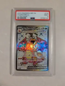 Pokemon TCG Charizard EX Obsidian Flames Holo Card 215/197 Special Edition PSA9 - Image 1