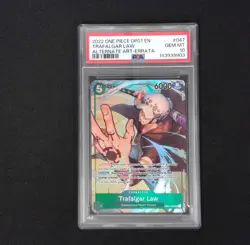 2022 One Piece Pre-Errata OP01-047 Trafalgar Law Alternate Art PSA 10 - Image 1