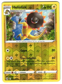 Heliolisk 099/264 Reverse Holo SWSH08: Fusion Strike Pokemon TCG - Image 1