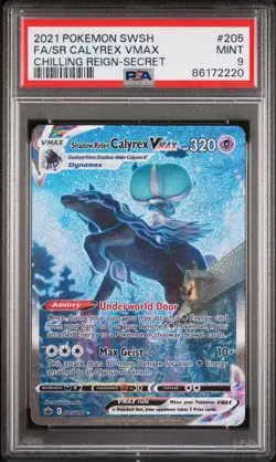 🔥 Pokemon TCG 🔥Shadow Rider Calyrex Vmax 205/198 Chilling Reign PSA 9 MINT 🔥 - Image 3