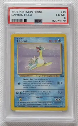 1999 Pokemon Fossil Lapras Holo PSA EX - MT 6 💎 📈🔥 - Image 1