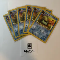 Lot of Six Omanyte Fossil 1st Edition #52/62 Pokemon - Kelvor Gaming - Image 1