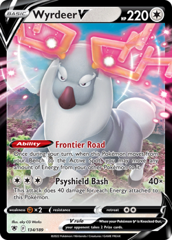 WYRDEER V 134/189 HOLO V RARE ASTRAL RADIANCE POKEMON NM - Image 3