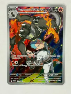 Team Rocket's Houndoom 191/182 Illustration Rare Destined Rivals Holo NM - Image 1