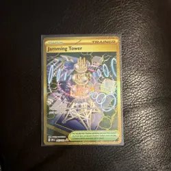 Pokemon Jamming Tower Hyper Rare Holo 243/182 Sv10 English gold - Image 2