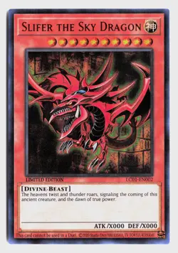 Slifer the Sky Dragon (25th Anniversary) LC01-EN002 Limited Ultra Rare LP - Image 1
