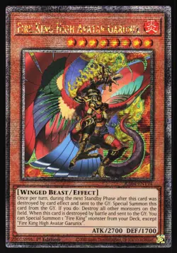 Fire King High Avatar Garunix Quarter Century Secret Rare RA04-EN194 Yugioh NM/M - Image 1