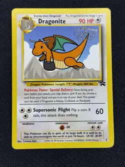 Pokemon TCG Dragonite 5 WOTC Black Star Promo Movie Card Near Mint Condition - Image 1