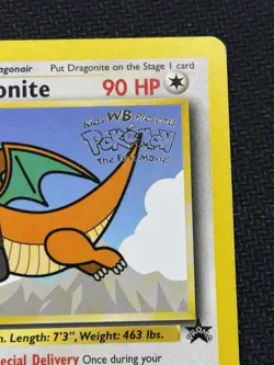 Pokemon TCG Dragonite 5 WOTC Black Star Promo Movie Card Near Mint Condition - Image 3