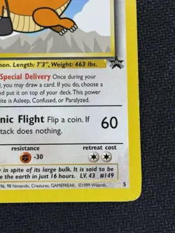 Pokemon TCG Dragonite 5 WOTC Black Star Promo Movie Card Near Mint Condition - Image 4