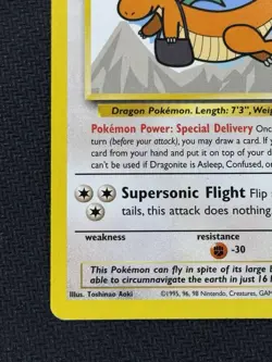 Pokemon TCG Dragonite 5 WOTC Black Star Promo Movie Card Near Mint Condition - Image 5