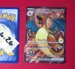 Pokemon TCG Charizard EX Scarlet & Violet pokemon 151 Card 183/165 English mint - Image 1