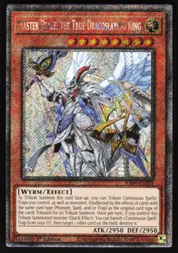 Master Peace, the True Dracoslaying King Platinum Secret Rare RA04-EN283 Yugioh - Image 1