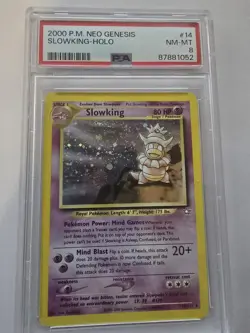 PSA 8 Near Mint- Mint 2000 P.M. Neo Genesis Slowking- Holo - Image 1