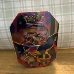 Pokemon Mega Charizard Y EX Sealed Tin – 2026, 4 Booster Packs, Promo Foil Card - Image 1