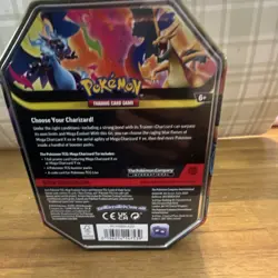 Pokemon Mega Charizard Y EX Sealed Tin – 2026, 4 Booster Packs, Promo Foil Card - Image 2