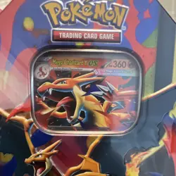 Pokemon Mega Charizard Y EX Sealed Tin – 2026, 4 Booster Packs, Promo Foil Card - Image 4