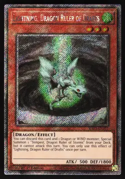 Lightning, Dragon Ruler of Drafts (Platinum Secret Rare) RA03-EN257 Yugioh TCG - Image 1