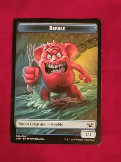 MTG Beeble Dragon Token Unsanctioned UND English Magic Gathering card - Image 2
