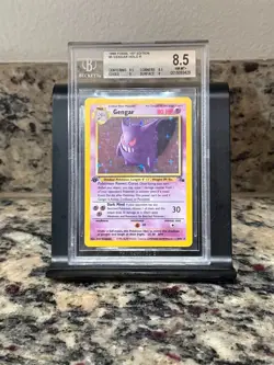 1999 Pokemon TCG Fossil 1st Edition Gengar Holo Rare Card 5/62 BGS 8.5 NM-MT+ - Image 1