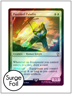 1x Puresteel Paladin, Surge Foil, Final Fantasy, Magic MTG NM - Image 1