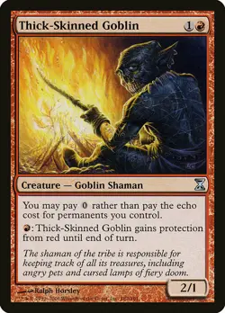 1x Thick-Skinned Goblin - NM English MTG - Timespiral - Image 1
