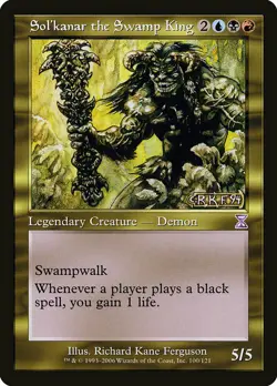 1x Sol'kanar The Swamp King - NM MTG - Timespiral Timeshifted - Image 1