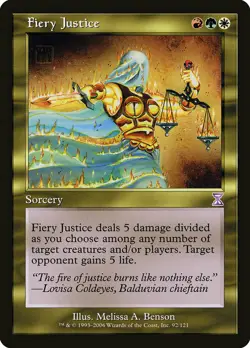 1x Fiery Justice - NM MTG - Timespiral Timeshifted - Image 1
