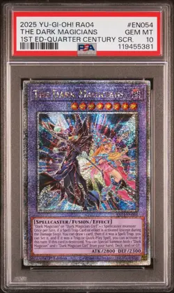Yugioh PSA 10 2025 The Dark Magicians RA04-EN054 QCR 1st Edition - Image 1