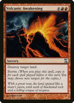 1x Volcanic Awakening - NM English MTG - Timespiral - Image 1