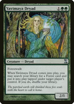 1x Yavimaya Dryad - NM English MTG - Timespiral - Image 1