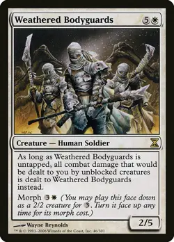1x Weathered Bodyguards - NM English MTG - Timespiral - Image 1