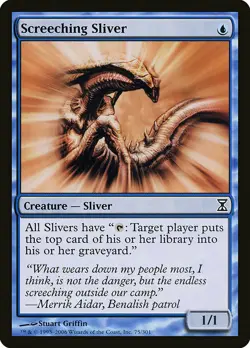 1x Screeching Sliver - SP English MTG - Timespiral - Image 1