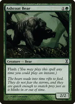1x Ashcoat Bear - NM English MTG - Timespiral - Image 1