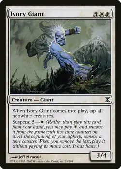 1x Ivory Giant - NM English MTG - Timespiral - Image 1