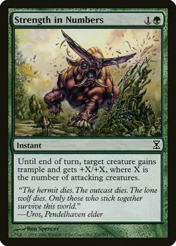 1x Strength in Numbers - NM English MTG - Timespiral - Image 1