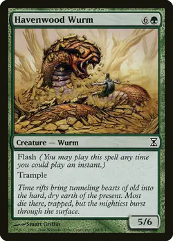 1x Havenwood Wurm - NM English MTG - Timespiral - Image 1