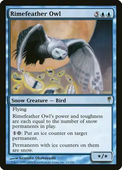 1x Rimefeather Owl NM English MTG - Coldsnap - Image 1