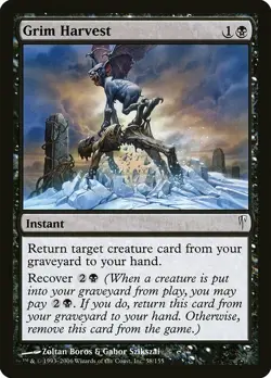 1x Grim Harvest NM English MTG - Coldsnap - Image 1