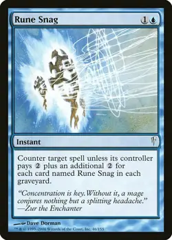 1x Rune Snag NM English MTG - Coldsnap - Image 1