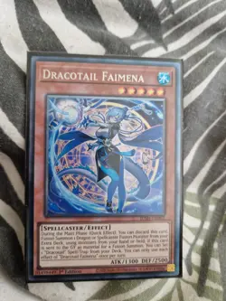 YUGIOH JUSH-EN002 Dracotail Faimena Collector's Rare 1st Edition - Image 1