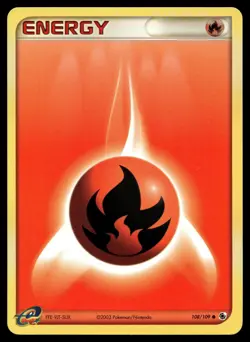 FIRE ENERGY 108/109 COMMON RUBY & SAPPHIRE POKEMON - Image 1